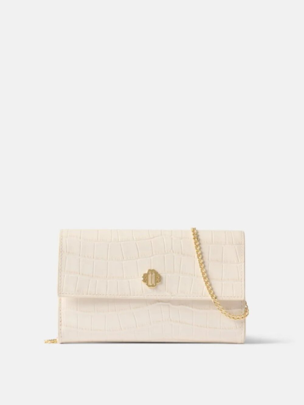 RTR-91 Maje Croc-Effect Embossed Leather Crossbody